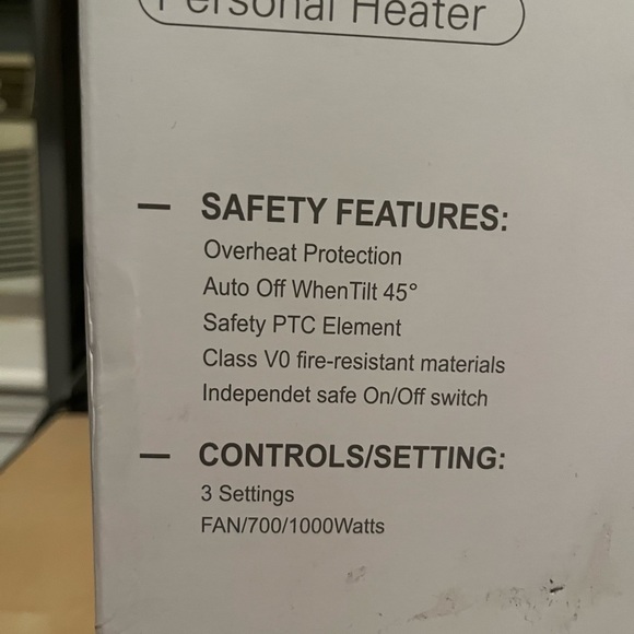 GaiaTop K-116 1000W/110V Personal Heater Tabletop Retro Look ~ White. - Picture 5 of 6